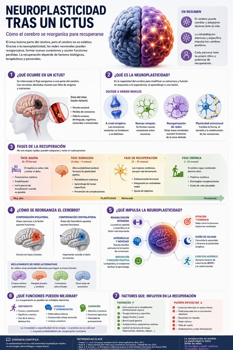 Infografía: Neuroplasticidad tras un ictus