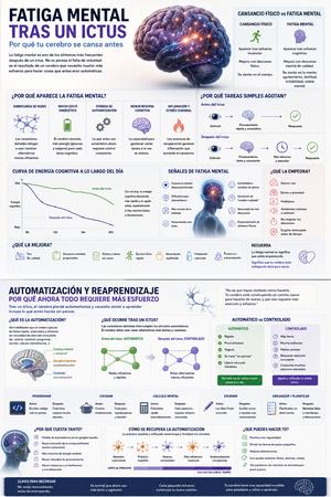 Infografía: Fatiga mental tras un ictus