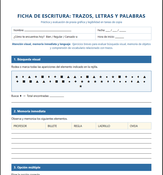 Escritura: trazos, letras y palabras